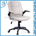 Modern office furniture low price with black genuine leather office chair no wheels